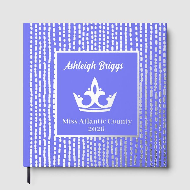 Foil Pageant Crown Photo Scrapbook with front text Guest Book (Front)