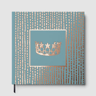 Foil Pageant Star Crown Photo Scrapbook-NO text  Guest Book