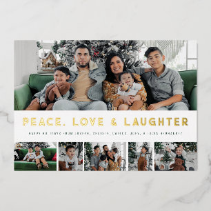 Foil Peace, Love & Laughter MultiPhoto Holiday