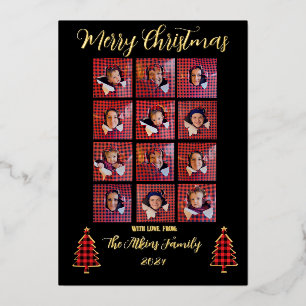 Foil Personalised Christmas Card 