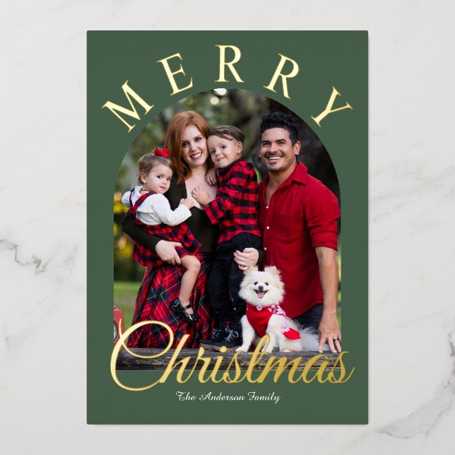 Foil Photo Christmas Card (Front)