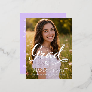 Foil Photo Graduation Announcement and Invitation