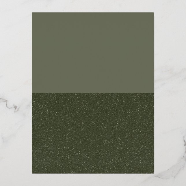 Foil Postcard Moss Green Split Bottom – Customise (Front)