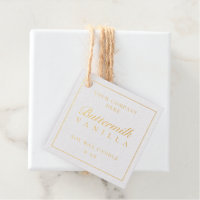 Foil Product Label Minimal Jar Branding Box Tag