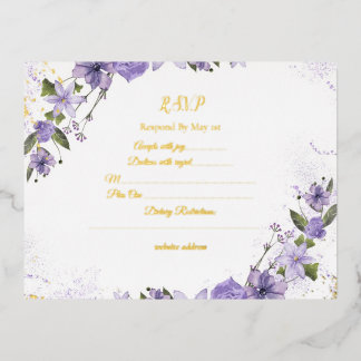 Foil RSVP Card