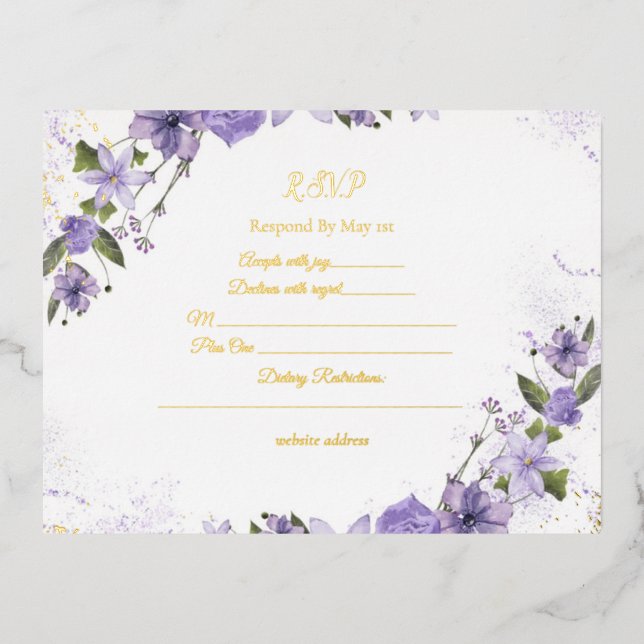 Foil RSVP Card (Front)