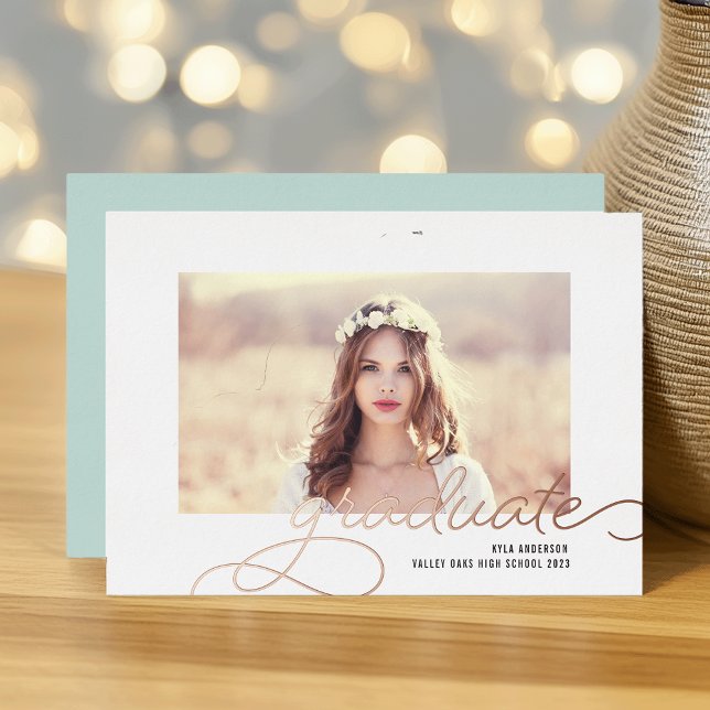 Foil Script Frame | Photo Graduation Announcement (Creator Uploaded)