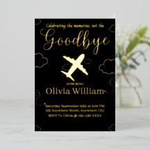 Foil See You Later Farewell Goodbye Invite Card