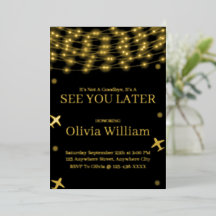 Foil See You Later Farewell Goodbye Invite Card
