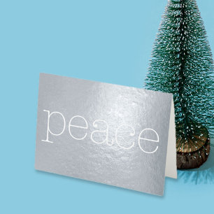 foil shimmer peace light typewriter text foil card