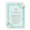 Foil Silver & Teal Modern Floral Graduation Party