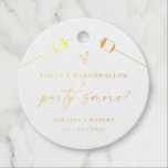 Foil S'mores Kit Favour Tag Label Wedding Party<br><div class="desc">Use our favour tags on your s'mores kit party favours for your rustic themed wedding or outdoor holiday event.</div>