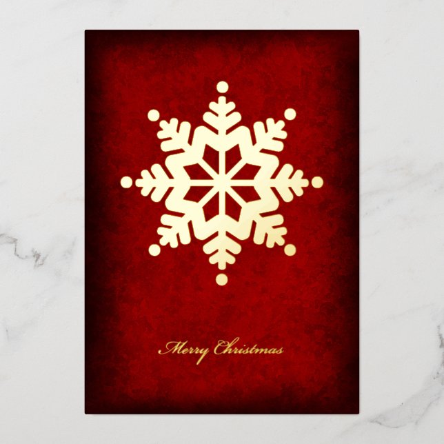 Foil Snowflake Christmas Card (Front)
