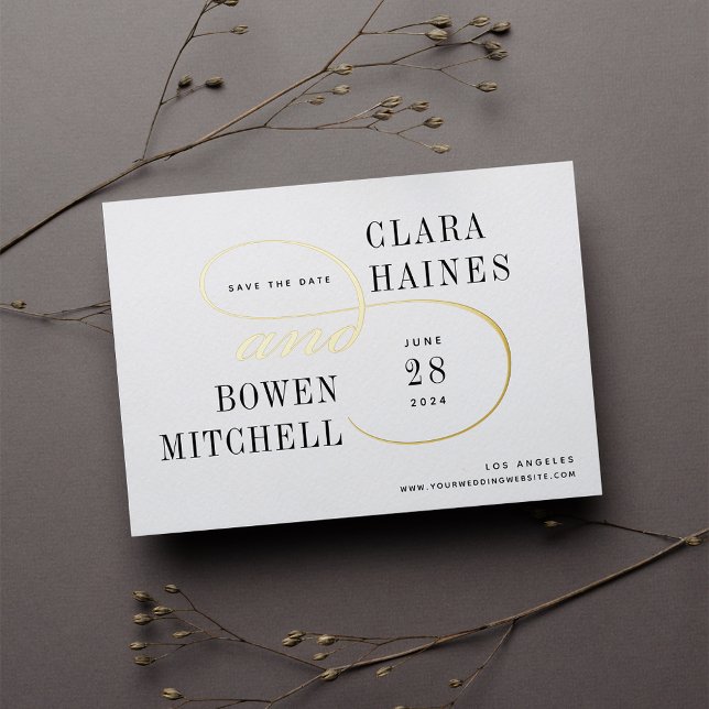 Foil Swash Save the Date Card (Creator Uploaded)