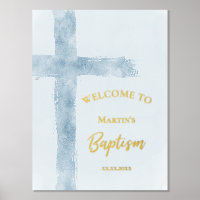 foil text Baptism welcome sign