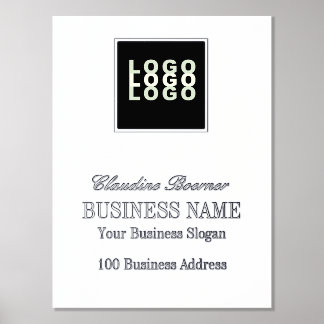 Foil Text Business Logo Print Poster