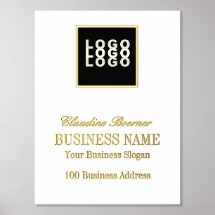 Foil Text Business Logo Print Poster