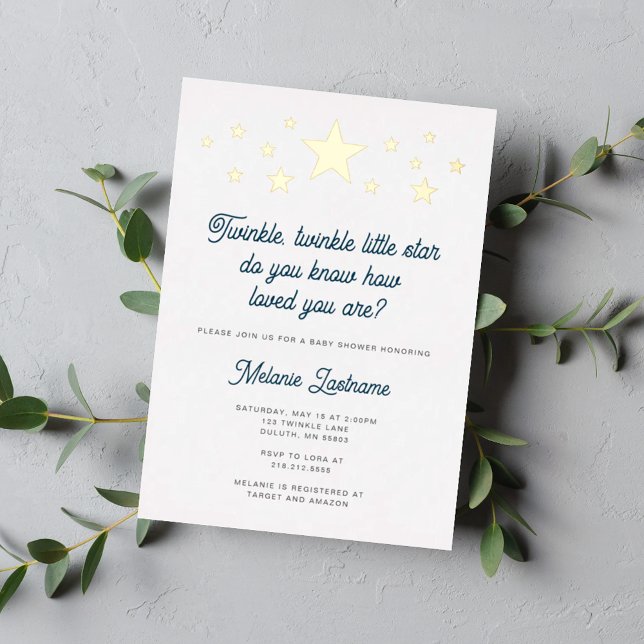 Foil Twinkle Twinkle Little Star Baby Shower (Creator Uploaded)