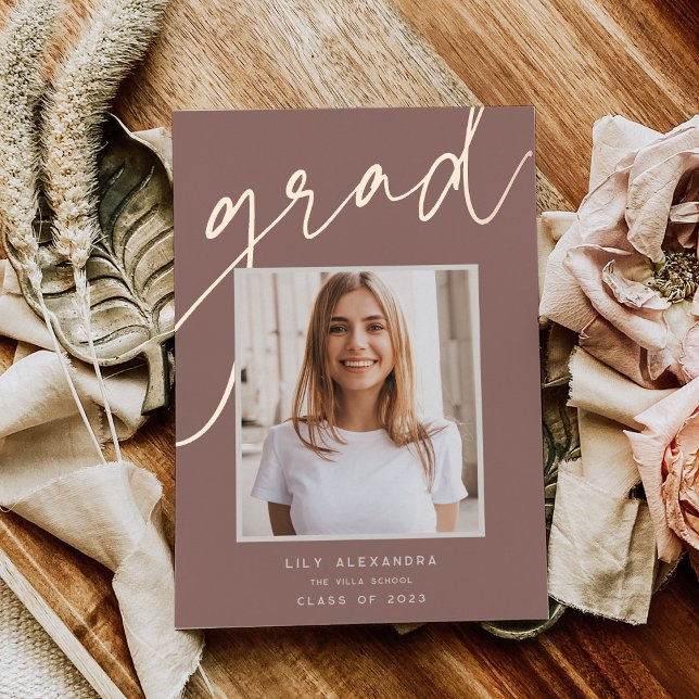 Foil Underlay | Photo Graduation Announcement (Creator Uploaded)
