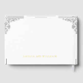 Foil Wedding Guest Book – Elegant Minimalist