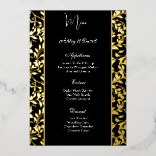 Foil Wedding Menu Card