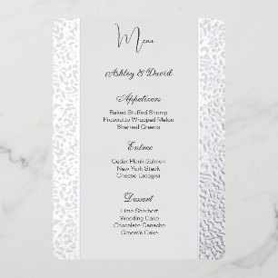 Foil Wedding Menu Card