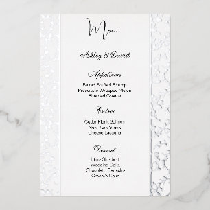 Foil Wedding Menu Card