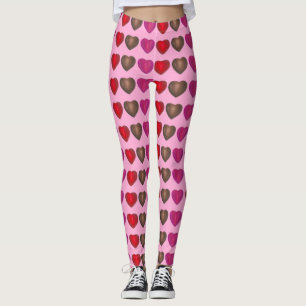 Foil Wrapped Candy Hearts Valentine's Day Leggings