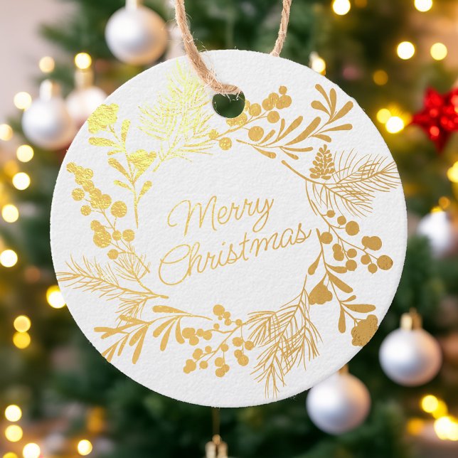 Foil Wreath Christmas Tag – Personalized Gift (Creator Uploaded)