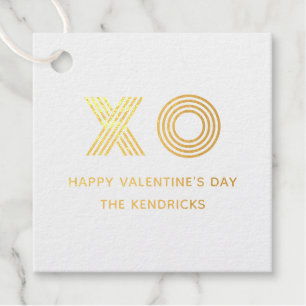 Foil XO Valentine's Day Photo Gift Tag