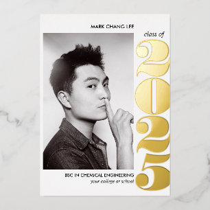 Foil YEAR COLLEGE UNIVERSITY PHOTO GRADUATION