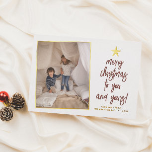 Foil You & Yours Boho 2 Photo Christmas Holiday