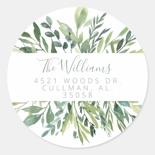 Foilage Return Address Label Seal (Front)