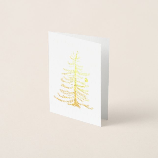  Foiled Christmas Tree Card (Front)