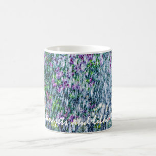 Fointain jets and lilac flowers coffee mug