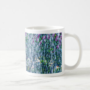 Fointain jets and lilac flowers coffee mug