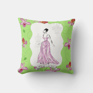 Fois à Paris Fashion Illustration Cushion