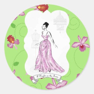 Fois à Paris Fashion Illustration Sticker