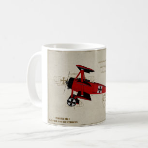 Fokker DR 1 Fighter WWI Coffee Mug