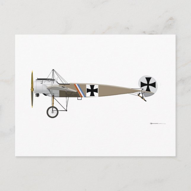 Fokker E-1 Eindecker Postcard (Front)