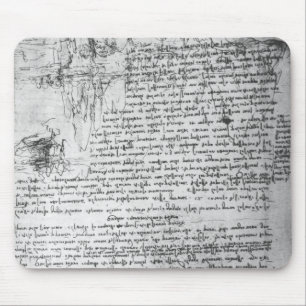 Fol.145v-b, page from Da Vinci's notebook Mouse Mat
