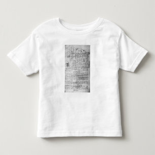 Fol.145v-b, page from Da Vinci's notebook Toddler T-Shirt