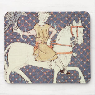 Fol.58v May: Falconry Mouse Mat