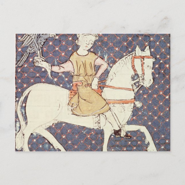 Fol.58v May: Falconry Postcard (Front)