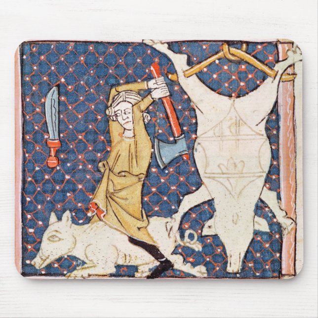 Fol.59v December: Killing Pigs Mouse Mat (Front)