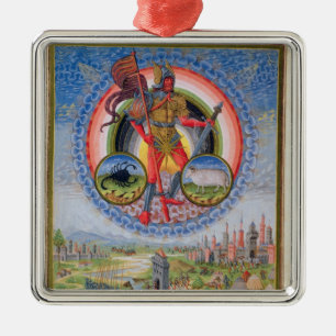 Fol.7v The Planet Mars, from 'De Sphaera', 1470 Metal Tree Decoration