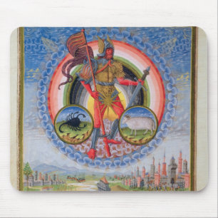 Fol.7v The Planet Mars, from 'De Sphaera', 1470 Mouse Mat