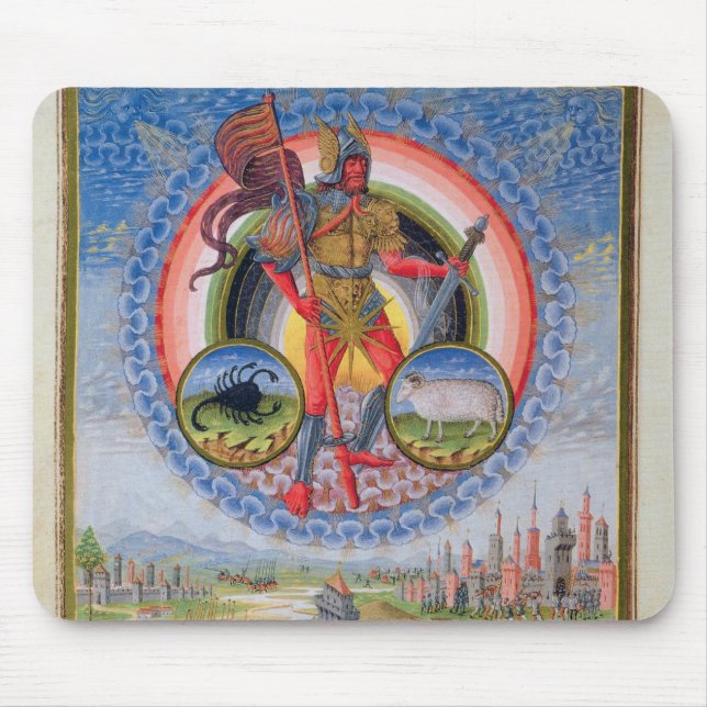 Fol.7v The Planet Mars, from 'De Sphaera', 1470 Mouse Mat (Front)