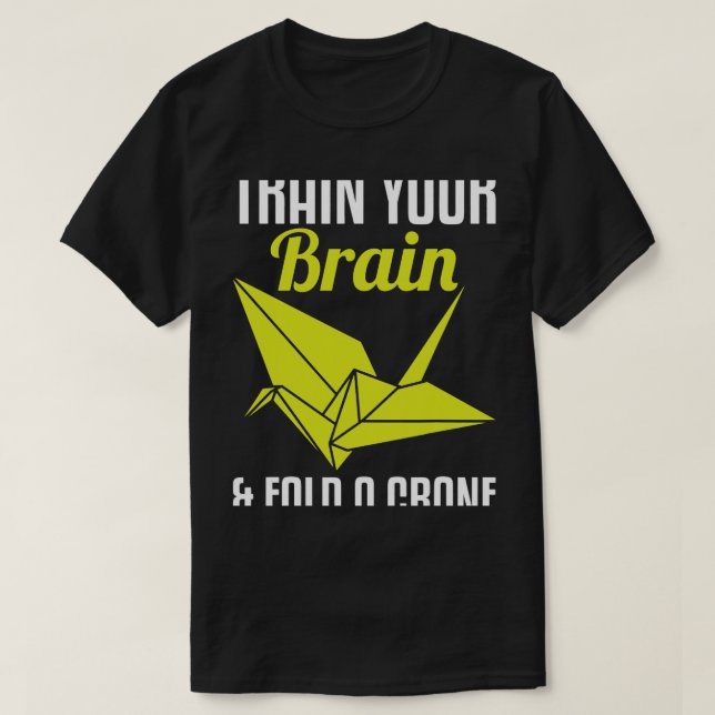Fold A Crane Origami T-Shirt (Design Front)