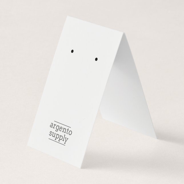 Fold Over Earring Card With Logo at Bottom (Front)